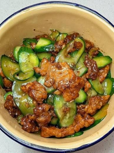 瘦肉炒青瓜
